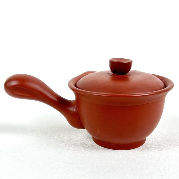 Japanese Tokoname Kyusu Handled Teapot Red Clay (Shuedi) Green Tea 4 oz 118 ml - Picture 4 of 11